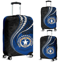 Northern Mariana Islands Luggage Covers Kanaloa Tatau Gen MP Black - Polynesian Pride