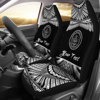 Palau Polynesian Custom Personalised Car Seat Covers - Pride White Version Universal Fit White - Polynesian Pride