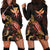 Hawaii Polynesian Hoodie Dress - Turtle With Blooming Hibiscus Gold Gold - Polynesian Pride