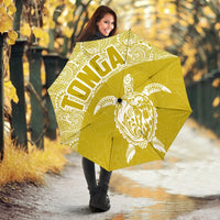 Tonga Umbrella Turtle Mermaid Polynesian Pattern White Gold - Polynesian Pride