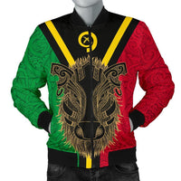 Vanuatu Men's Bomber Jacket Boar - Pig Tusk - Polynesian Pride