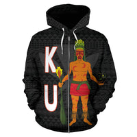 Polynesian Hawaii Zip up Hoodie Ku Hawaiian God of the Myths and Legends - Polynesian Pride