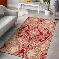 Polynesian Red And Nude Area Rug - Polynesian Pride