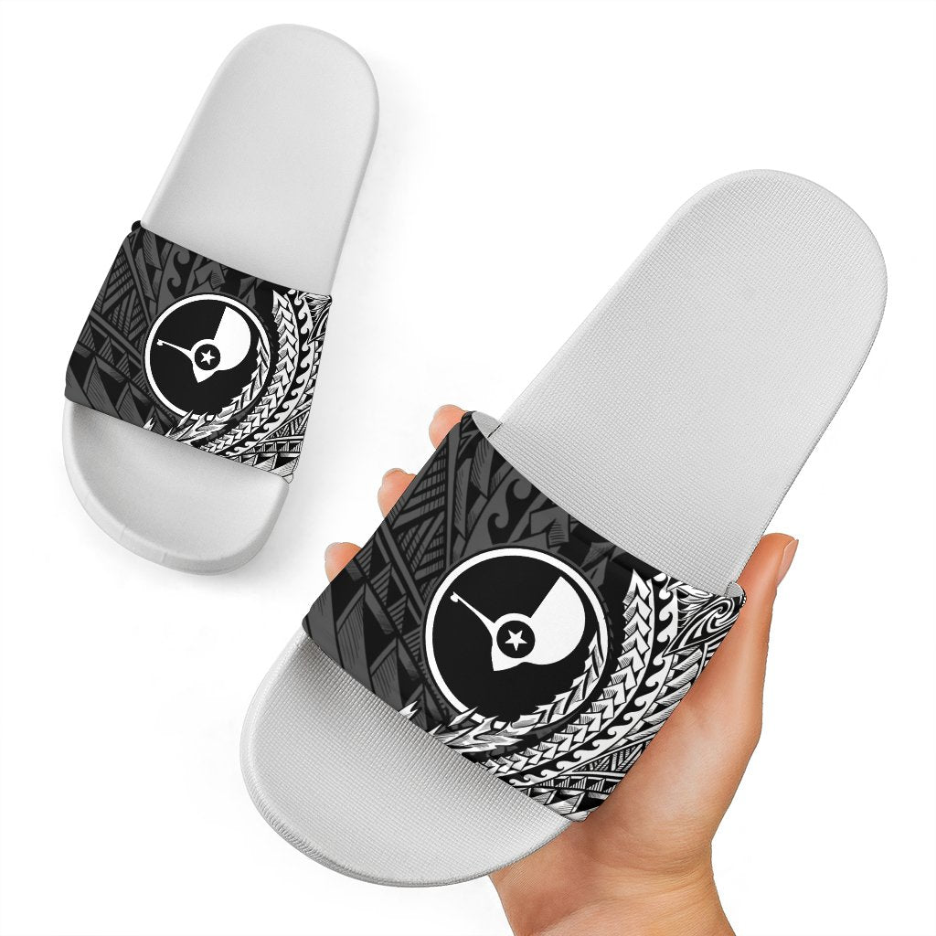 Yap State Slide Sandals - Wings Style White - Polynesian Pride