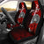 American Samoa Polynesian Custom Personalised Car Seat Covers - Coat Of Arm With Hibiscus Universal Fit Red - Polynesian Pride
