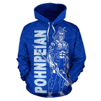Pohnpei Hoodie Micronesia Pohnpeian Warrior Flag Color - Polynesian Pride