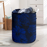 Hibiscus Turtles Hawaii Laundry Basket Blue AH Laundry Basket - 1 One Size Blue - Polynesian Pride