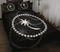 Chuuk Polynesian Quilt Bed Set Black - Polynesian Pride