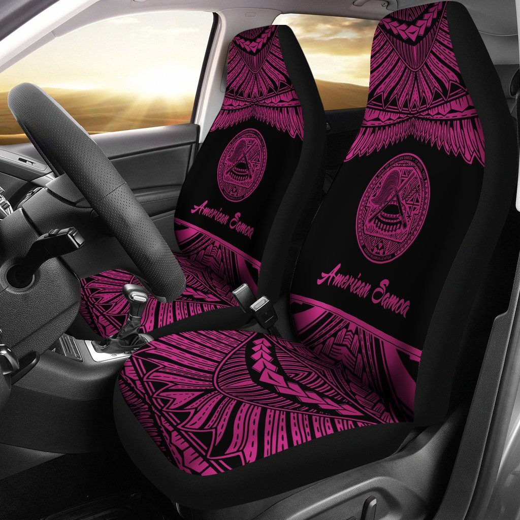 American Samoa Polynesian Car Seat Covers - Pride Pink Version Universal Fit Pink - Polynesian Pride