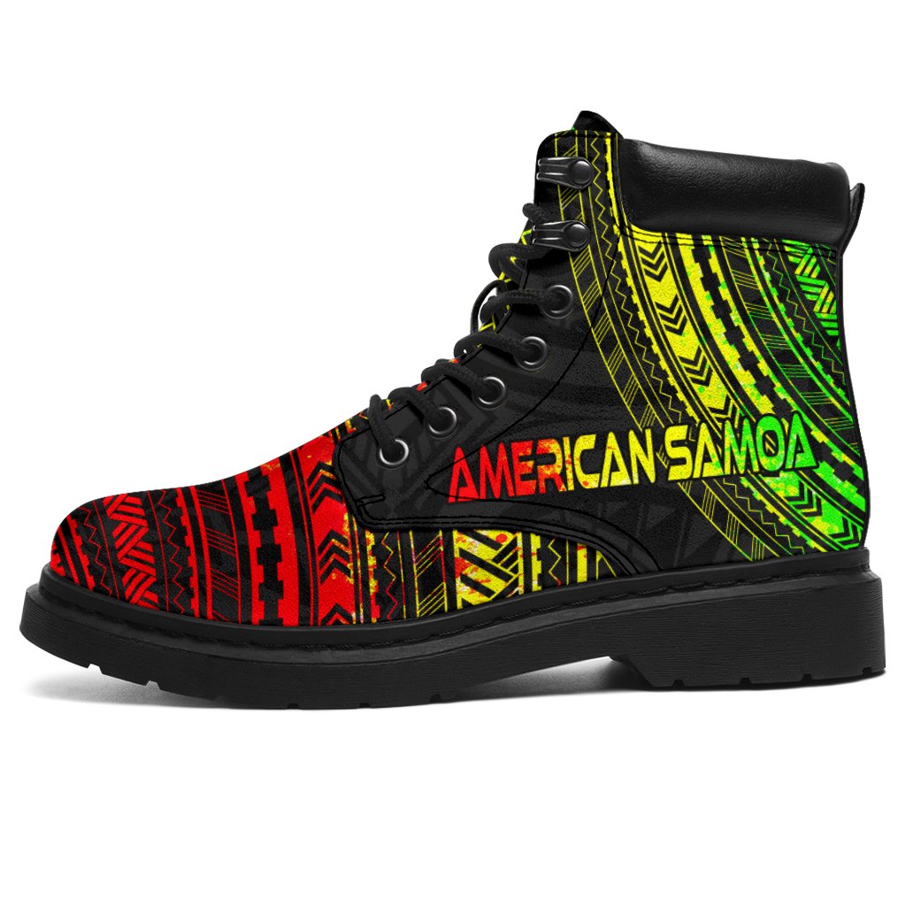 American Samoa Leather Boots - Polynesian Reggae Chief Version Reggae - Polynesian Pride