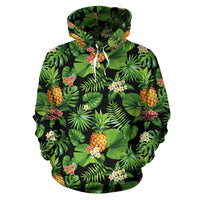 Polynesian All Over Hoodie Polynesian Tropical Fruit & Vegetable Print 02 - Polynesian Pride