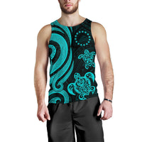 Cook Islands Men's Tank Top - Turquoise Tentacle Turtle - Polynesian Pride