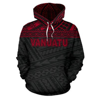 Vanuatu Polynesian Hoodie Red - Polynesian Pride