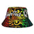Tonga Custom Personalised Bucket Hat - Rainbow Polynesian Pattern Unisex Universal Fit Reggae - Polynesian Pride