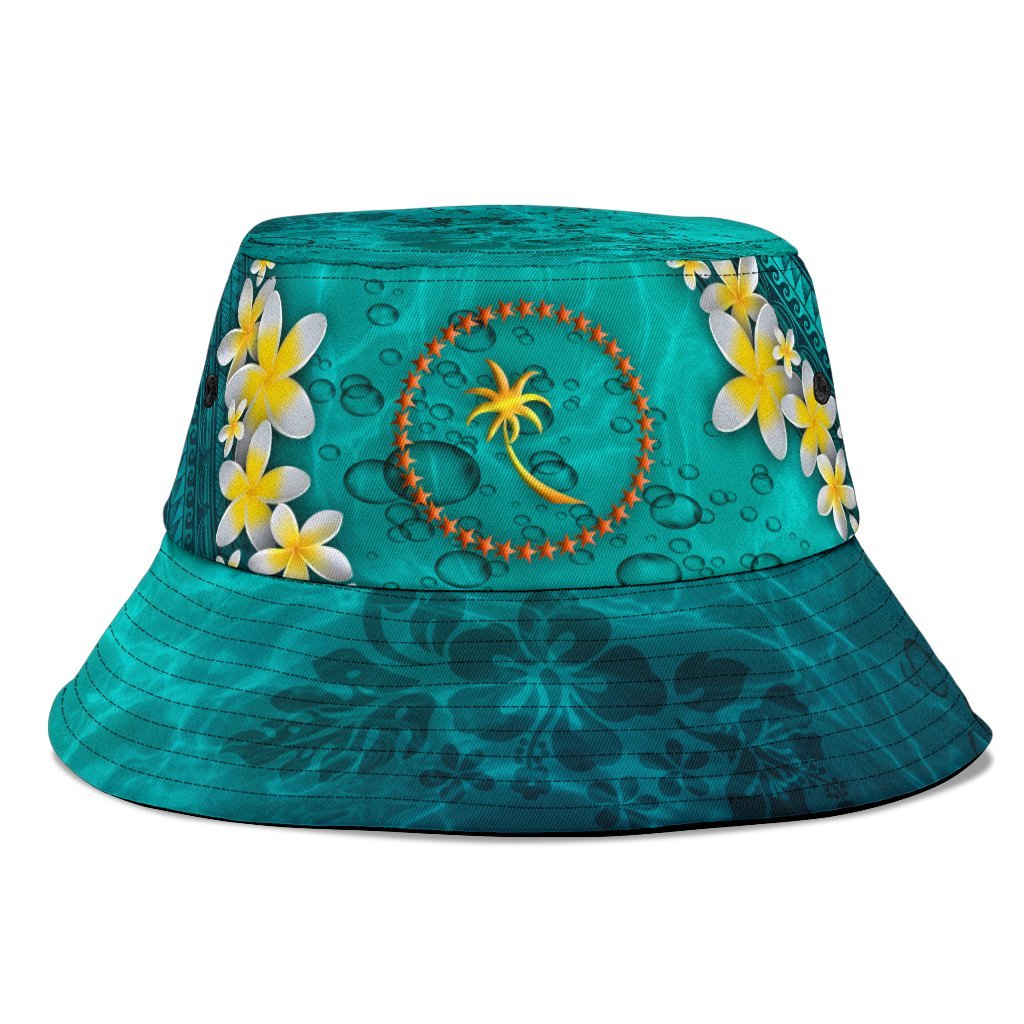 Chuuk Micronesia Bucket Hat - Manta Ray Ocean Unisex Universal Fit Blue - Polynesian Pride