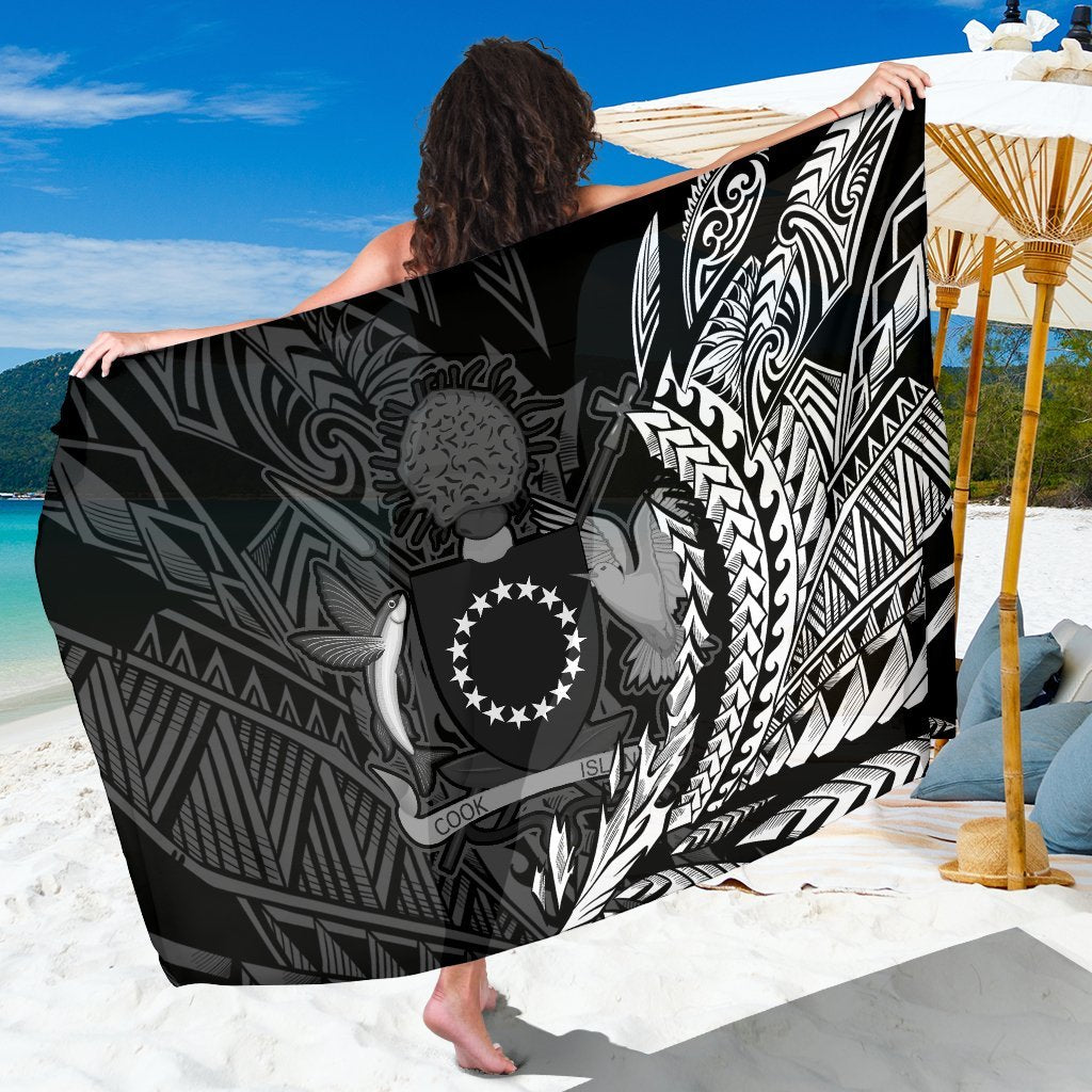 Cook Islands Sarong - Wings Style Sarong - Cook Islands One Size Black - Polynesian Pride