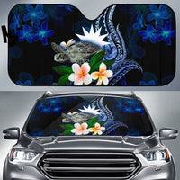 Nauru Polynesian Sun Shades - Turtle With Plumeria Flowers One Style Universal Fit Blue - Polynesian Pride
