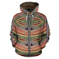 Polynesian Zip up Hoodie Tribal 11 - Polynesian Pride
