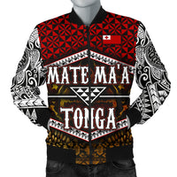 Mate Ma'a Tonga Men's Bomber Jacket - Polynesian Pride