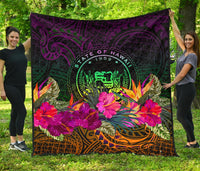 Polynesian Hawaii Premium Quilt - Summer Hibiscus - Polynesian Pride