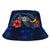 Tokelau Polynesian Bucket Hat - Blue Turtle Hibiscus - Polynesian Pride