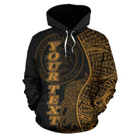 Palau Polynesian Custom Hoodie Coconut Gold - Polynesian Pride