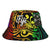 Fiji Bucket Hat - Rainbow Polynesian Pattern Crest Unisex Universal Fit Reggae - Polynesian Pride