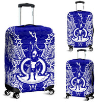 Vanuatu Polynesian Luggage Covers Map Blue Blue - Polynesian Pride