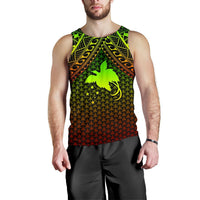Polynesian Papua New Guinea Personalised Men's Tank Top - Reggae Vintage Polynesian Patterns - Polynesian Pride