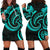 New Zealand Maori Mangopare Women Hoodie Dress Polynesian - Turquoise Turquoise - Polynesian Pride