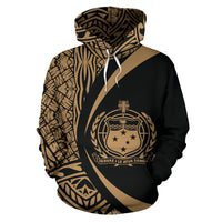 Samoa Polynesian Hoodie Circle Style Golden Color - Polynesian Pride