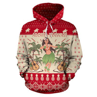 Hawaii Hoodie Aloha Hawaii Dancing Girl Ukulele Pattern - Polynesian Pride