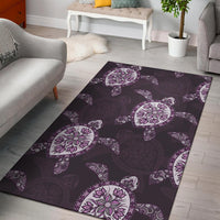 Purple Turtle Area Rug - Polynesian Pride