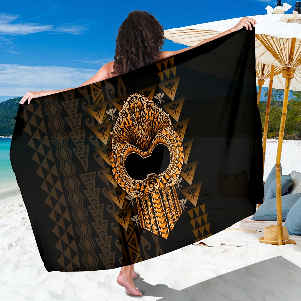 Hawaii Polynesian Sarong - Ikaika Hawaiian One Style One Size Black - Polynesian Pride