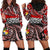 Tonga Hoodie Dress Polynesian Tattoo Tongan Tapa Red - Polynesian Pride