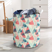 Hawaii Tropical Leaf Triangle Pattern Hawaii Laundry Basket Laundry Basket One Size Black - Polynesian Pride