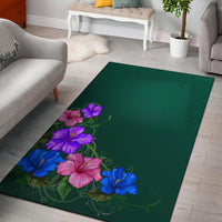 Colorful Hibiscus Area Rug - Polynesian Pride
