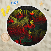 Papua New Guinea Polynesia Beach Blanket Turtle Hibiscus Reggae One Style One Size Reggae - Polynesian Pride