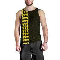 Hawaii Kakau Polynesian Anchor Personalized Men's Tank Top - Yellow - Polynesian Pride
