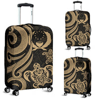 Pohnpei Micronesian Luggage Covers - Gold Tentacle Turtle Gold - Polynesian Pride