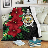 Hawaii Coast of Arm Turtle Hibiscus - Premium Blanket AH - Polynesian Pride