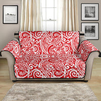 Tonga Chair Sofa Protector - Red Color Patterns Poly 54" Loveseat Black - Polynesian Pride