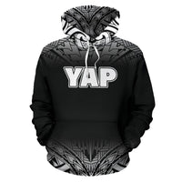 Yap All Over Hoodie Black Fog Style - Polynesian Pride