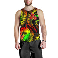 Tahiti Polynesian Men Tank Top - Reggae Plumeria - Polynesian Pride