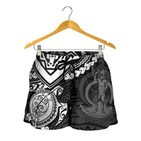 Vanuatu Polynesian Shorts (Women) - White Turtle - Polynesian Pride