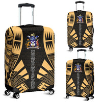Norfolk Island Luggage Cover - Polynesian Tattoo Gold Gold - Polynesian Pride