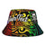 Tuvalu Custom Personalised Bucket Hat - Rainbow Polynesian Pattern Unisex Universal Fit Reggae - Polynesian Pride