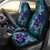 Hawaii Car Seat Covers - Hawaii Turtle Flowers And Palms Retro Universal Fit Green - Polynesian Pride