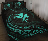 Kanaka Quilt Bed Set - Turquoise - Frida Style - Polynesian Pride