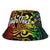Fiji Custom Personalised Bucket Hat - Rainbow Polynesian Pattern Crest Unisex Universal Fit Reggae - Polynesian Pride